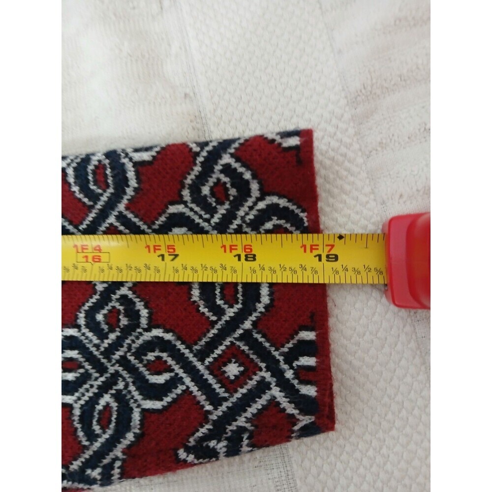 Anthropologie Maeve Sweater Size Small Red Geometric Long Sleeve Mock Neck - Picture 13 of 15